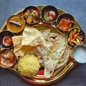 Deluxe chicken thali
