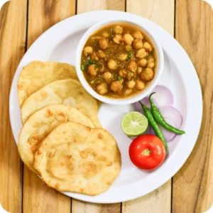 Channa masala with puri